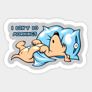 Labrador Retriever Cute Puppy Dog Sleeping .. I Don't Do Mornings Sticker